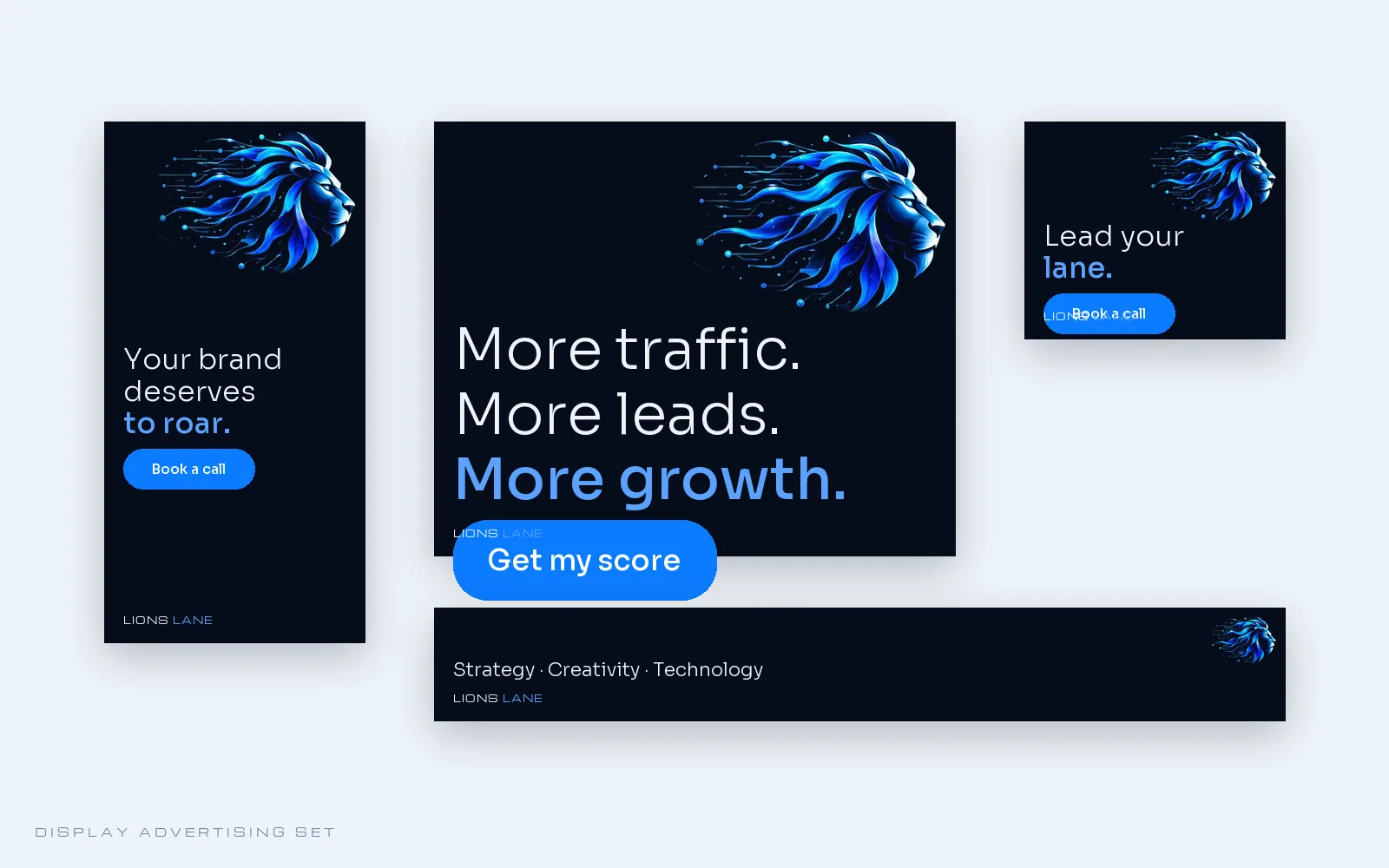 Lions Lane display ad set